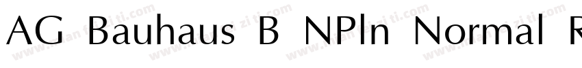 AG Bauhaus B NPln Normal Regular字体转换